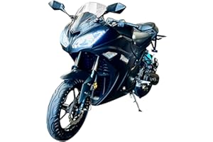 BELMONTE BIKES 200CC AUTOMATIC MOTORCYCLE, VENOM X19 Full Size Matte Black Auto LED with NO GEARS, Front Tire: 120/70-14 Rear Tire: 140/60-14, HIGH PERFORMANCE CDI BLACK