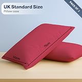 DN Collection Pillow Cases 2 Pack 50x75cm Red Microfiber OEKO-TEX view 3