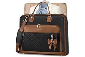 RAINSMORE Garment Bag for Travel Womens Suit Bag for Hanging Suit & Dress Foldable Garment Duffle with Pockets & Strap, Carry