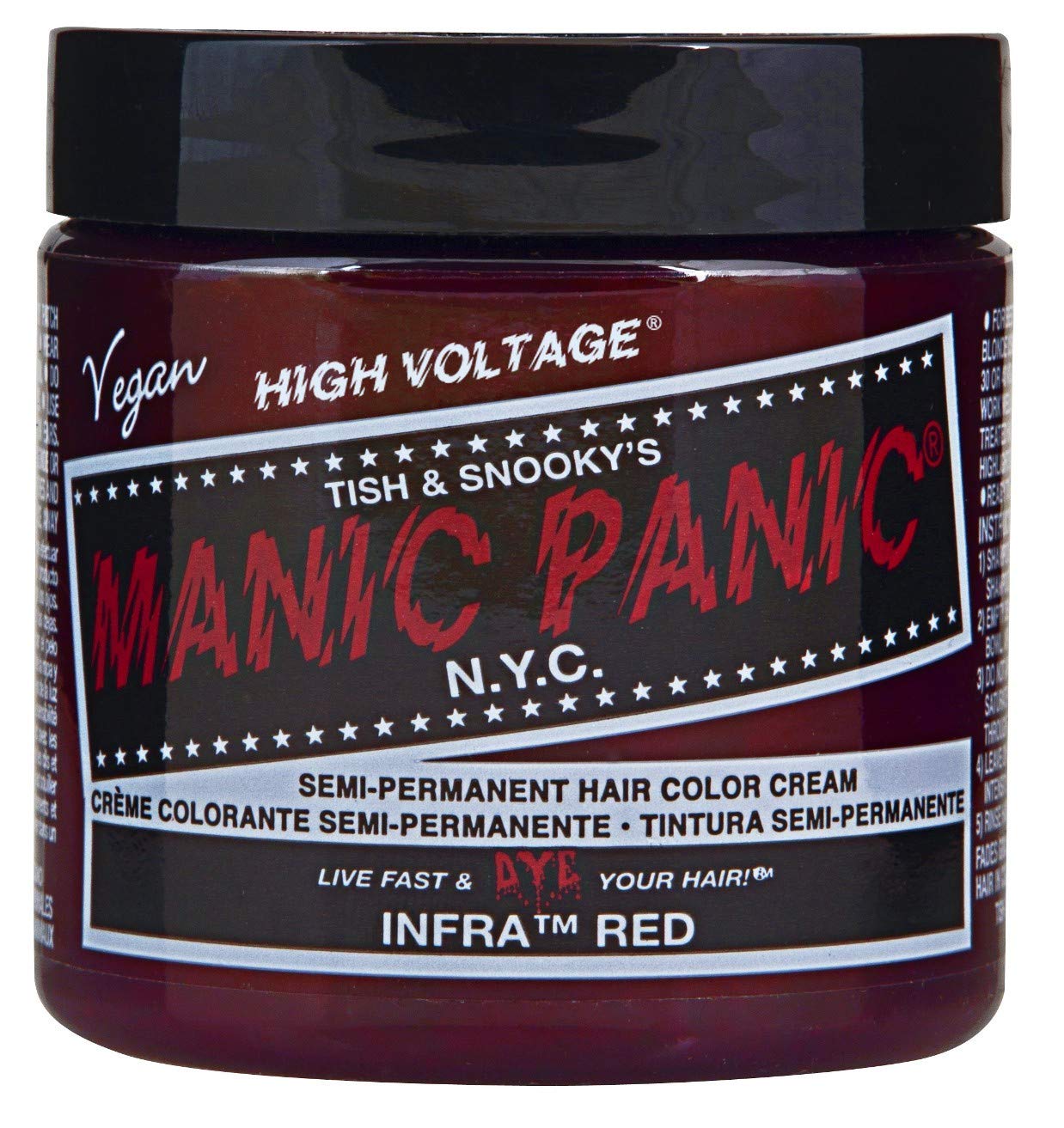 Manic Panic Infra Red Classic Cream Cruelty-Free Vegan Semi-Permanent Hair Colour, 2 x 118 ml