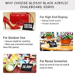 PigPotParty Acrylic Mini Chalkboard Signs for
