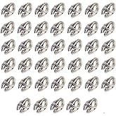 Heiolox 40 Pieces Antique Silver Alloy Helmet Loose Beads Charms DIY Jewelry Bracelet Spacer Beads Accessories