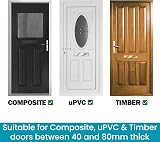 Keypak 12in Door Letterbox Fits 40-80mm Doors Anti-Snap Flap Internal Draught view 6
