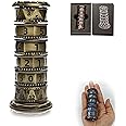 Dragonstone Keep Roulette Dice Spinner for DND Dice Set, 7-in-1 Dragon Metallic D&D Dice with Gift Case for Dungeons and Dragon Game, RPG Role Playing Table Game Gifts (Black-Gold)
