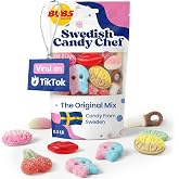 Swedish Candy Variety Pack, Bubs, Sweet &amp; Sour Gummies, Skulls &amp; More 1/2LB | Imported from Sweden, Fresh, Giant Skulls &amp; Ovals, Resealable Bag