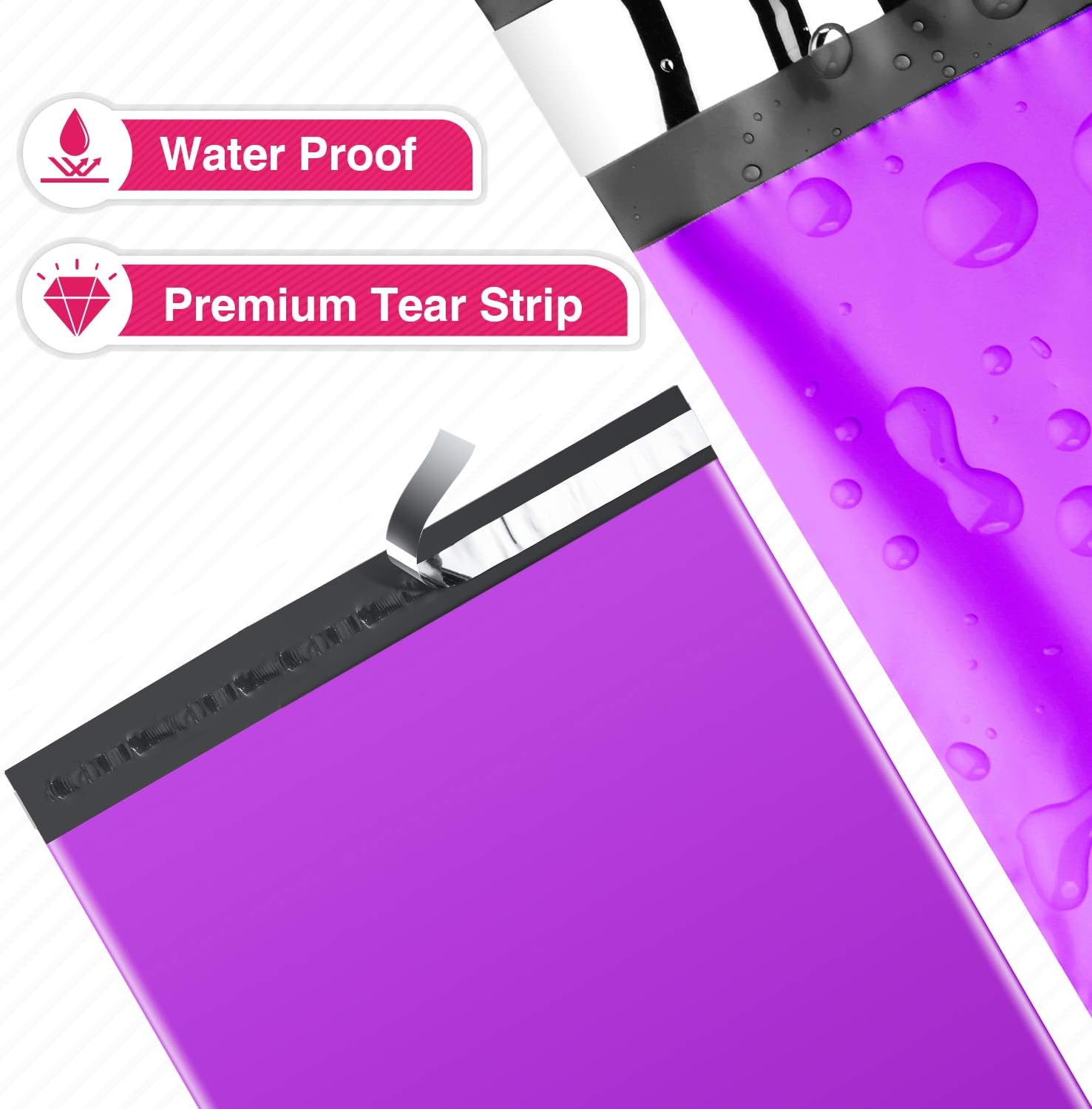 Fu Global 24X24 Inches White Poly Mailers Envelopes Shipping Bags Self Adhesive Waterproof Postal Bags (50pc) : Office Products