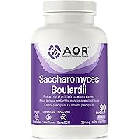 AOR Saccharomyces Boulardii Probiotic Supplement 250mg 90 Capsules 30-Day Supply - 5 Billion, Vegan, Non-GMO and Gluten-Free 