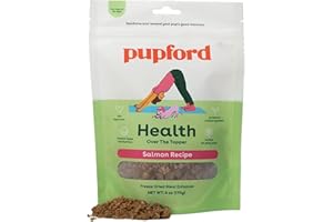 Pupford Over the Topper - Freeze Dried Meal Toppers for Dogs & Puppies of All Ages | Minimal Ingredients, Made in the USA | A Delicious Food Topper for Picky Dogs to Improve Nutrition & Taste (Salmon)