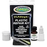 Plastex Plastic Repair Kits - Plastic Adhesive - Easily Glue, Repair or Remake Broken Plastic, Fiberglass, Wood &amp; More! (Small White Travel Size Kit)
