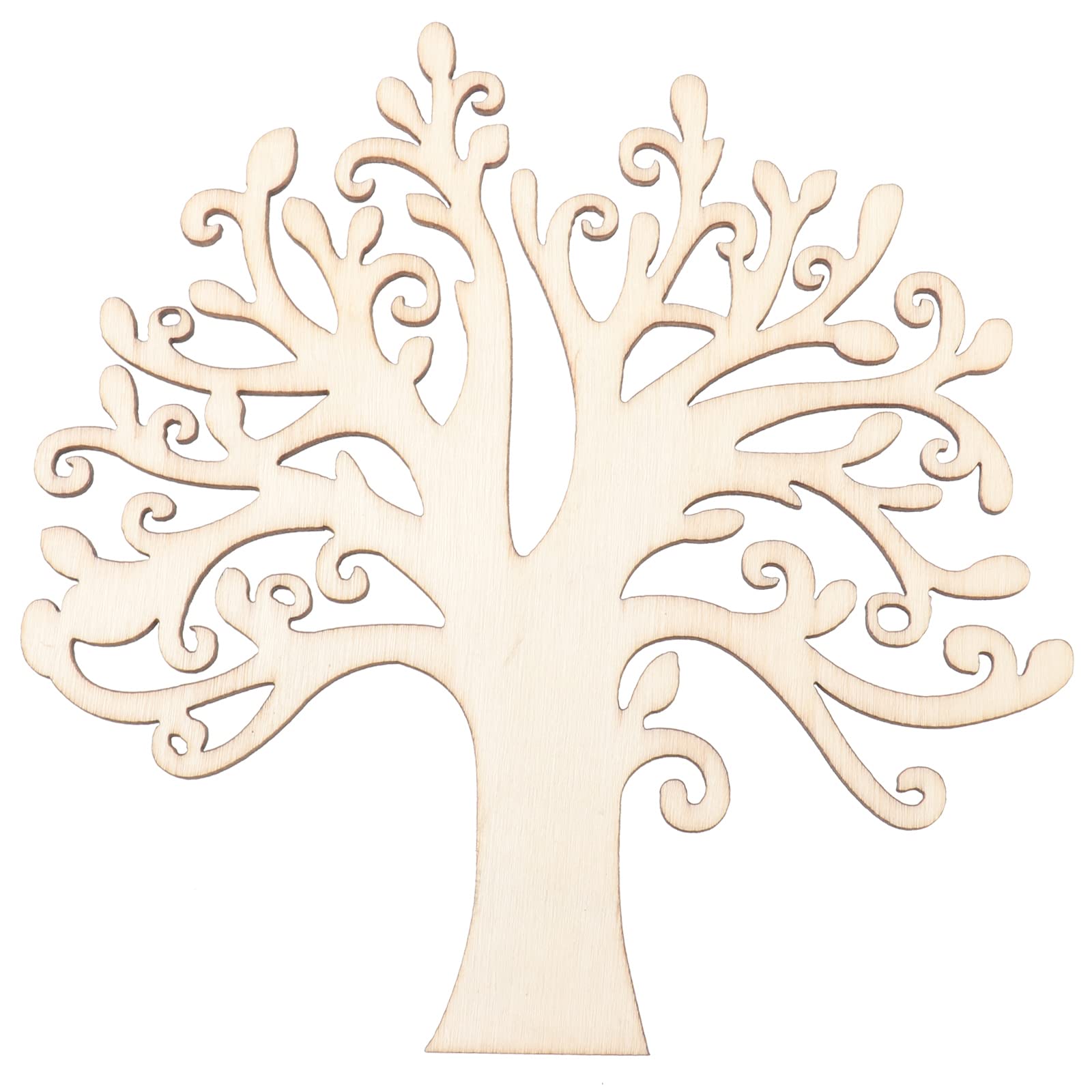 BESPORTBLE Wooden Tree - 10pcs Wooden Family Tree s for Crafting Embellishments Engraved Family with Hollow Design DIY Crafts