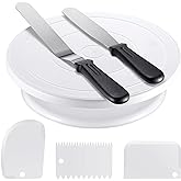 Kootek Cake Decorating Kit with Turntable Baking Supplies for Beginner Pros | Essential Baking Tools with Cake Stand Turntable, 2 Spatulas,3 Icing Scrapers, Video Tutorial, Pattern Chart, Starter kit