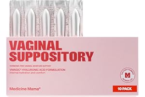 MEDICINE MAMA'S APOTHECARY VMAGIC Vaginal Suppository by Medicine Mama – Feminine Moisturizer with Hyaluronic Acid to Help Restore Moisture, Relieve Dryness & Support Healthy Vaginal Tissue – 1 Pack (10 Suppositories Each)
