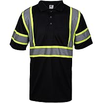 Amazon.com: L&M® Hi Vis T Shirt Polo Shirt ANSI Class 3 Reflective 