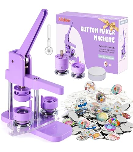 Kit De Máquina Para Hacer Insignias Con 48 Diseños – Perfecto Para Niños, Fácil Y Seguro, Fomenta La Creatividad
