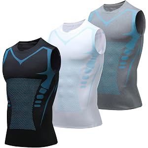 North Alpine Compression Shirt, Mens Tank Tops, Slimming Body Shaper Vest, Sport Running Dry Fit Gym Shirt
