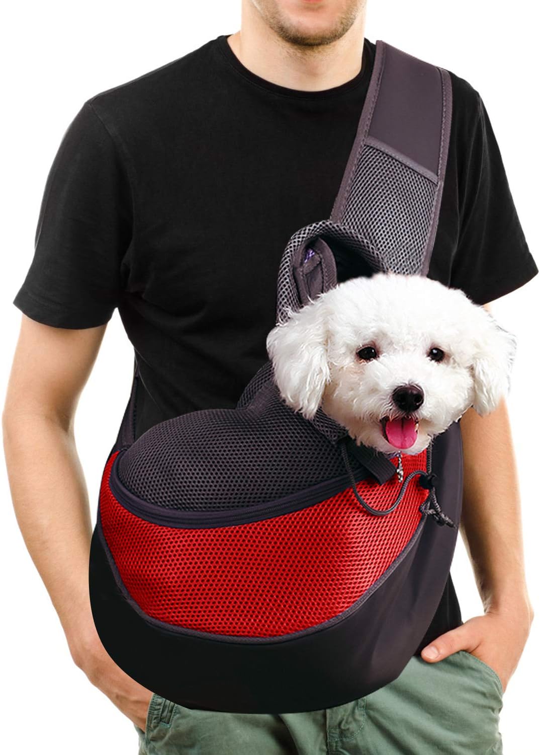 Haustiertragetasche Für Kleine Hunde & Katzen – Atmungsaktive Schultertasche Bis 10 Kg, Perfekt Für Spaziergänge & Reisen
