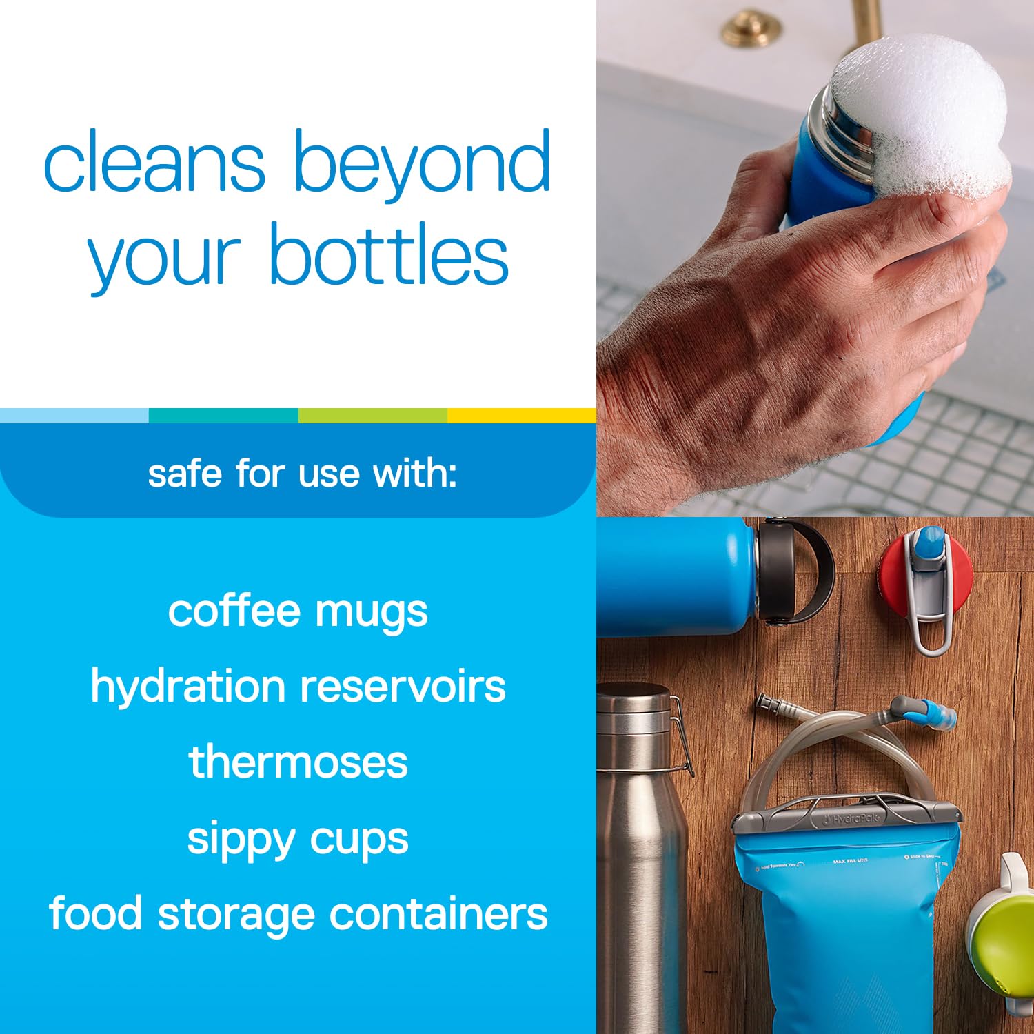 BOTTLE BRIGHT Clean Stainless Steel, Thermos, Tumbler, Insulated and Reusable Water Bottles – Cleaning Tablets are Easy and Safe to Use