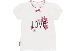 Blue Banana Baby Girls T-Shirt Short Sleeves, White, 18 M