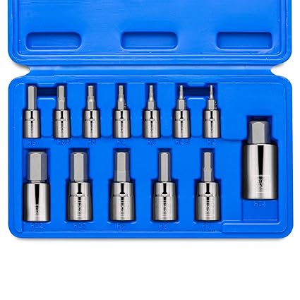 Neiko 10074a Hex Bit Socket Set Metric 2mm To 14mm 13 Piece Set S2 And Cr V Steel 14 38 And 12 Inch Drive Neiko 10074a Hex Bit Socket Set Metric 2mm To 14mm 13 Piece Set S2 And Cr V Steel 14 38 And 12 Inch Drive