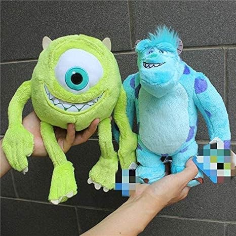 Amazon Co Jp 2個 ロット25cmぬいぐるみマイクモンスターマイクワゾウスキーとサリーぬいぐるみモンスターズインクぬいぐるみ子供向けギフト ホーム キッチン