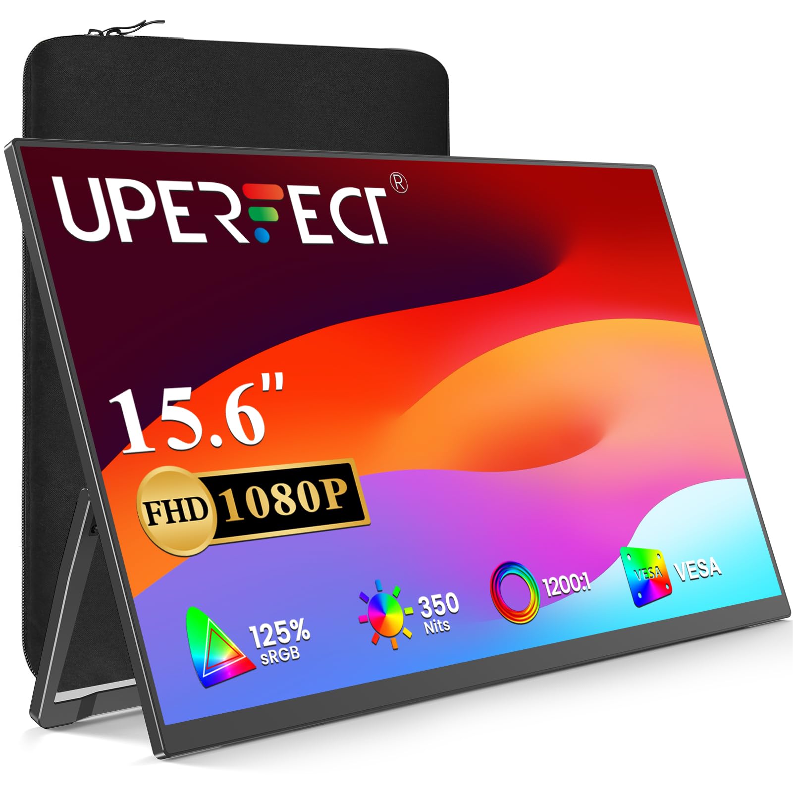 UPERFECT Portable Monitor 15.6", 125% sRGB 1080P
