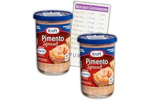 Pimento Cheese Spread Bundle by Snack Mode. Includes Two Kraft Pimento Cheese Spread 5 Oz Jar. And a Free and Purifying Gifts and Goods Conversion Kitchen Magnet. Ideal as Sandwich Spread, and Pimento Cheese Dip for Snacks!