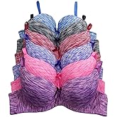 IHeyi 6 Pieces Full Cup/Demi Wired Gentle Pushup Push Up Bra A/B/C