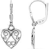 LeCalla 925 Sterling Silver Leverback Drop Earrings | Lightweight Italian Teardrop Dangle Earring for Women
