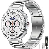 Getino Metal Band Compatible with Samsung Galaxy Watch 8 Bands 40mm/44mm/Classic 46mm 2025- No Gap Stainless Steel Business Replacement Strap for Galaxy Watch 8 Men Women