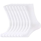 WANDER Men's Dress Socks Cotton Thin Classic Lightweight Socks 6/8 Pairs Solid & Patterned Soft Breathable Socks