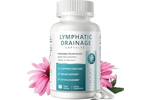 iMATCHME Lymphatic Drainage Supplements, Lymphatic System Support, Detox & Cleanse, Fluid Balance, Immune Support, Natural Herbal Blends with Echinacea, Liposomal Glutathione & More, 60 Capsules