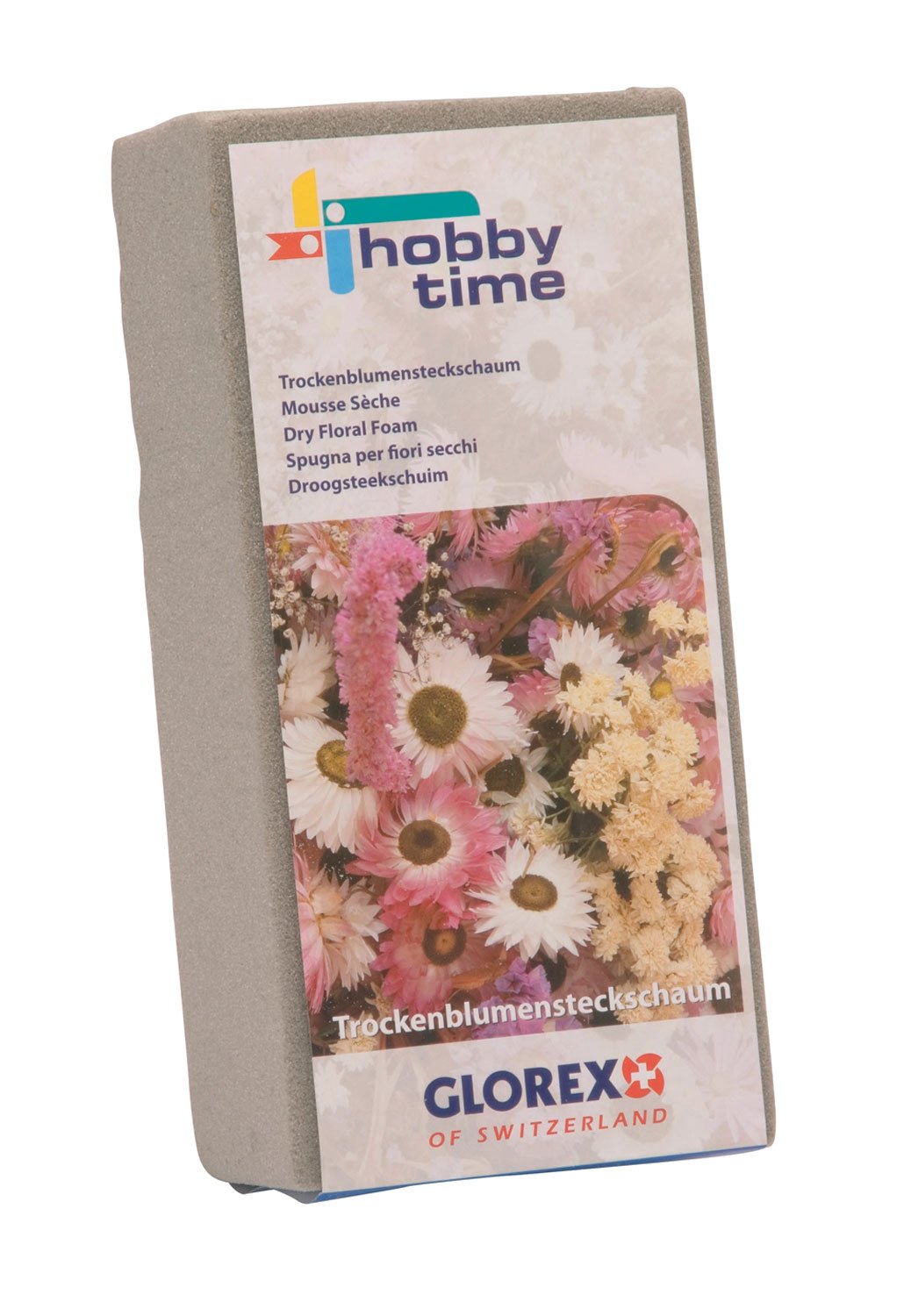 Glorex 6 3804 720 Foam for Dry Flowers Floral Arrangements and Decorations Approx. 23 x 11 x 7.5 cm Grey