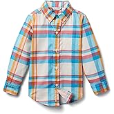Janie and Jack Boys Madras Plaid Button-Down Shirt (Toddler/Little Kid/Big Kid)