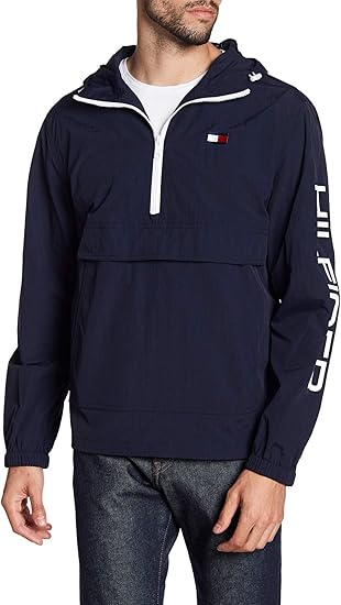 Amazon トミーヒルフィガー Tommy Hilfiger アノラック ナイロン ジャケット メンズ ウインドブレーカー アウター ジップ トミー Tmb 158an438 M ネイビー アクティブジャケット 通販