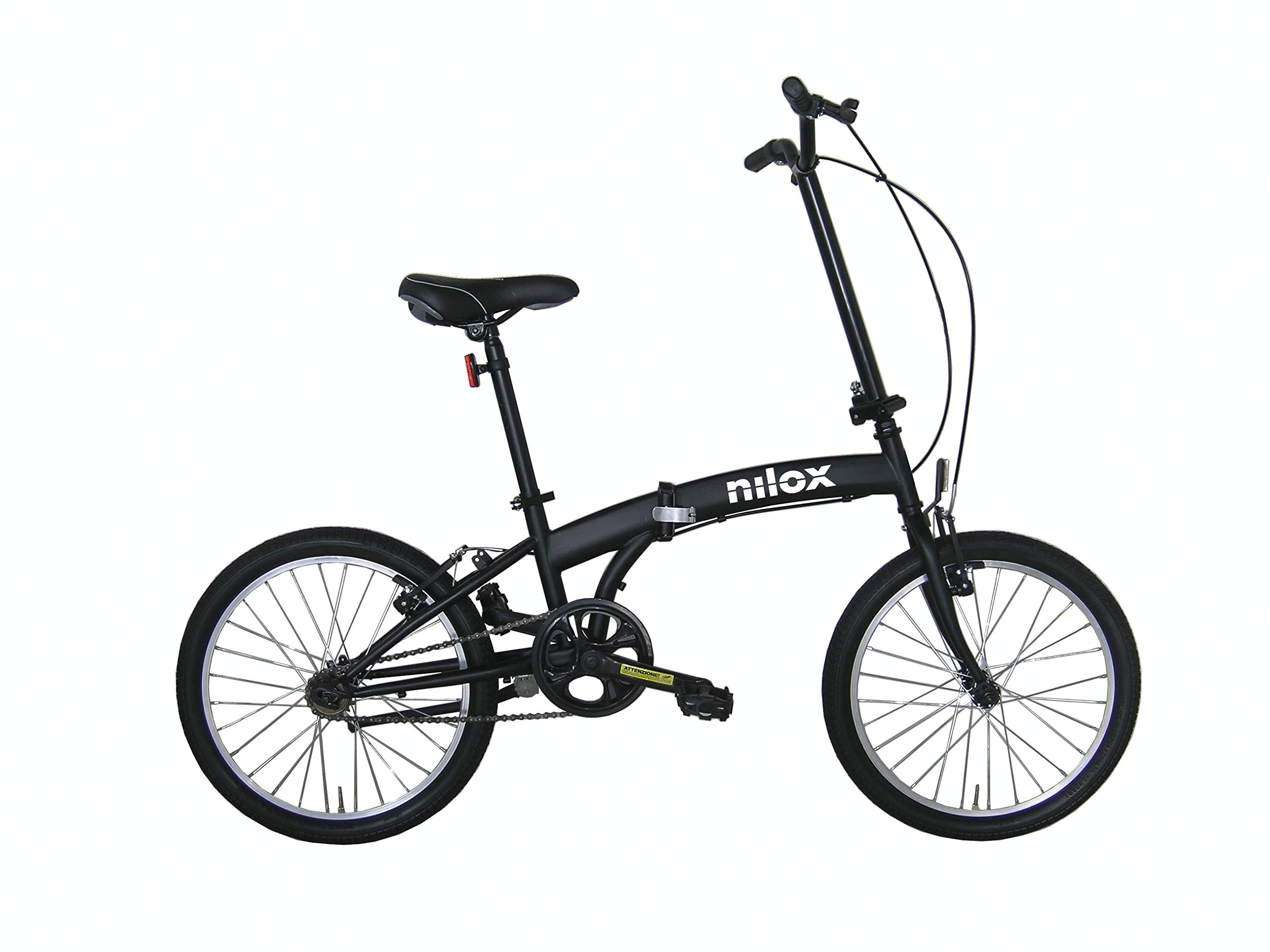 Nilox X0, Folding Bike, 20'' Wheel, Matt Black