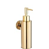 BGL Soap Dispenser Stainless Steel 304 Gold Wall Mount Liquid and Soap Dispenser Round for Kitchen and Bathroom