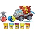 Play-Doh Max the Cement Mixer Toy Construction Truck with 5 Non-Toxic Play-Doh Colors, 2-Ounce Cans