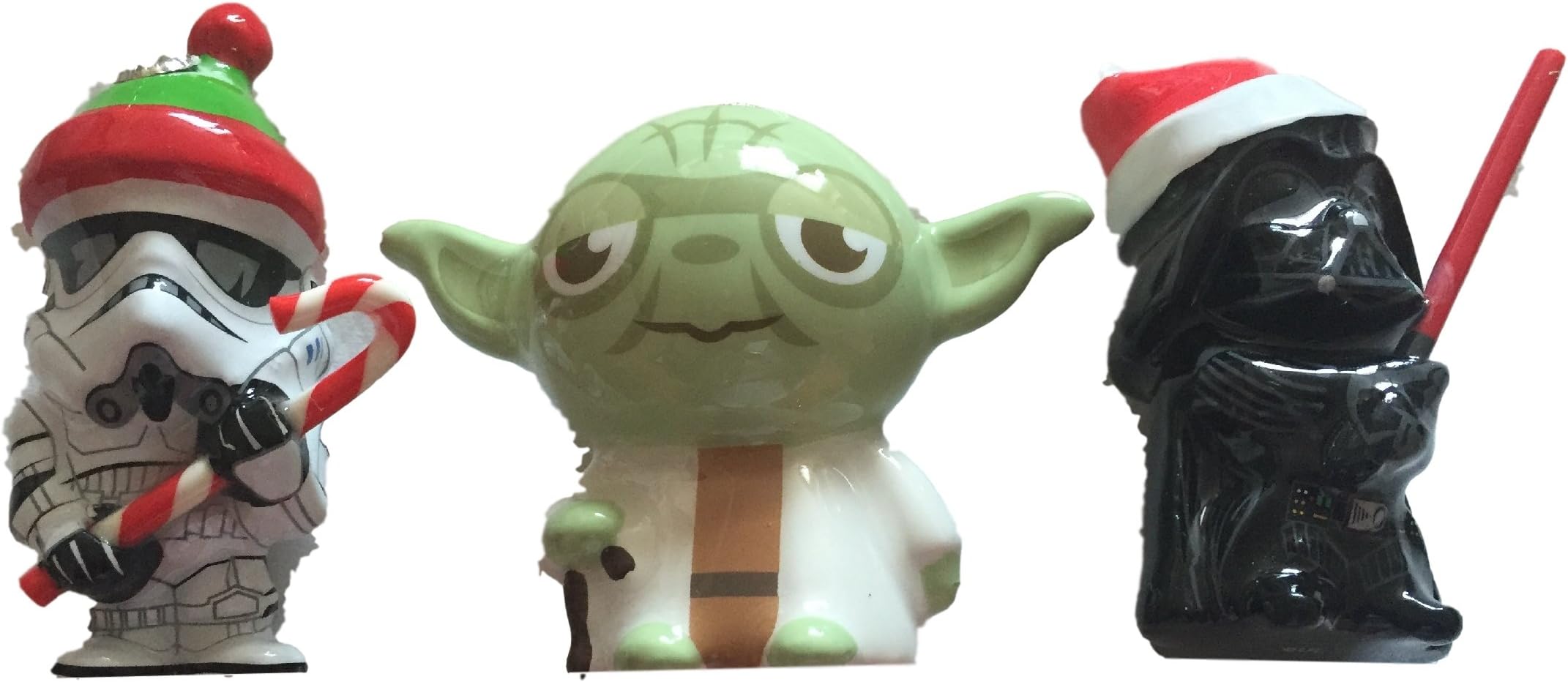 Star Wars Dark Vader Yoda and Stomtrooper Christmas Tree Ornaments