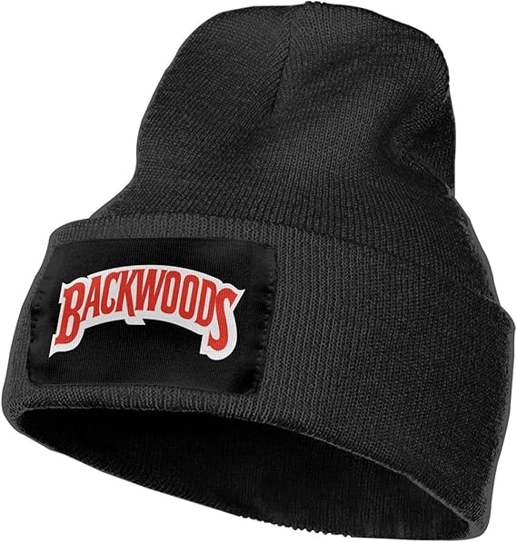 Backwoods Knit Hat Beanie Cap Unisex HipHop Casual Skull Hat Black at