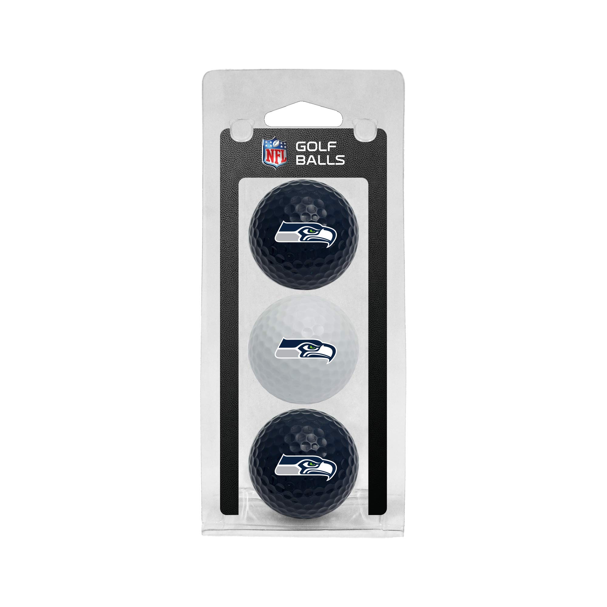 Team Golf NFL Seattle Seahawks 3 Golf Ball Pack Regulation Size Golf Balls, 3 Pack, Full Color Durable Team Imprint