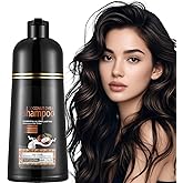 Hair Dye Shampoo 3 in 1, Instant Hair Color for Women Men, Covers Grays in Minutes, Long Lasting Brown Hair Dye, Coconut Dye Shampoo, Champu Para Canas, Easy to Use 16.90 Fl Oz