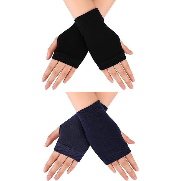 Guantes Invierno Cachemira Imitación Guantes Sin Dedos DWE Mujer - Cachemira, Térmicos Y Con Agujero Para Pulgar Guantes Muñeca Caliente