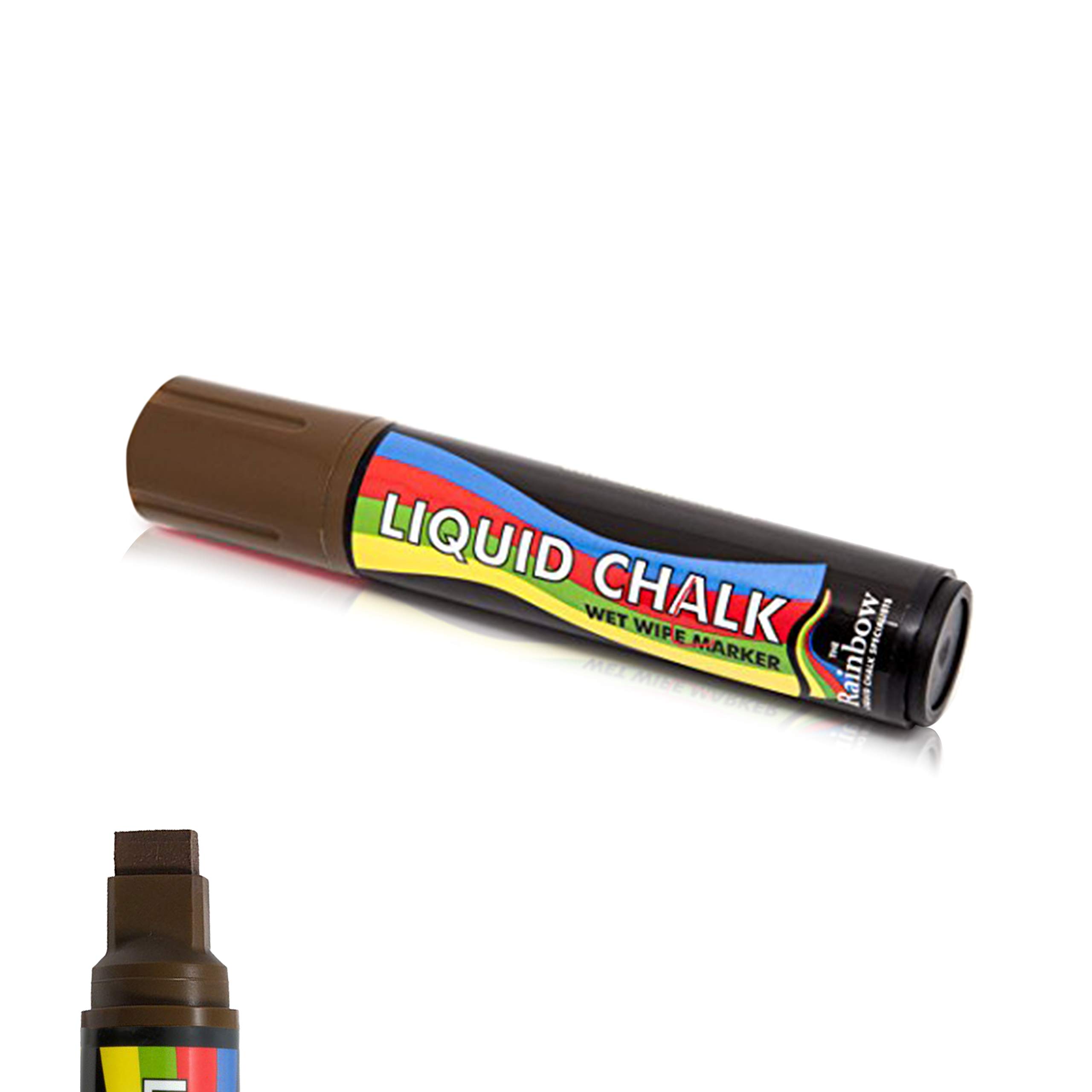 Liquid Chalk Marker Pen Large Brown - 15mm Nib