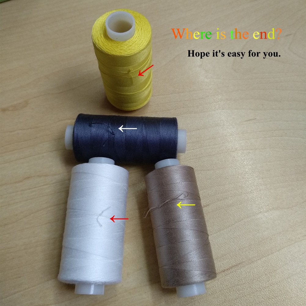 Simthread 12 Multi Colors 100% Cotton Sewing Thread 50s/3 Thread for Quilting etc - 550 Yards Each 12C02