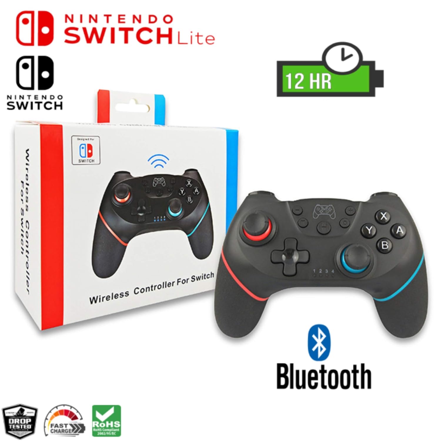 Amazon Com Enhanced Nintendo Switch Lite Wireless Switch Pro Controller Drop Proof W Bluetooth Video Games