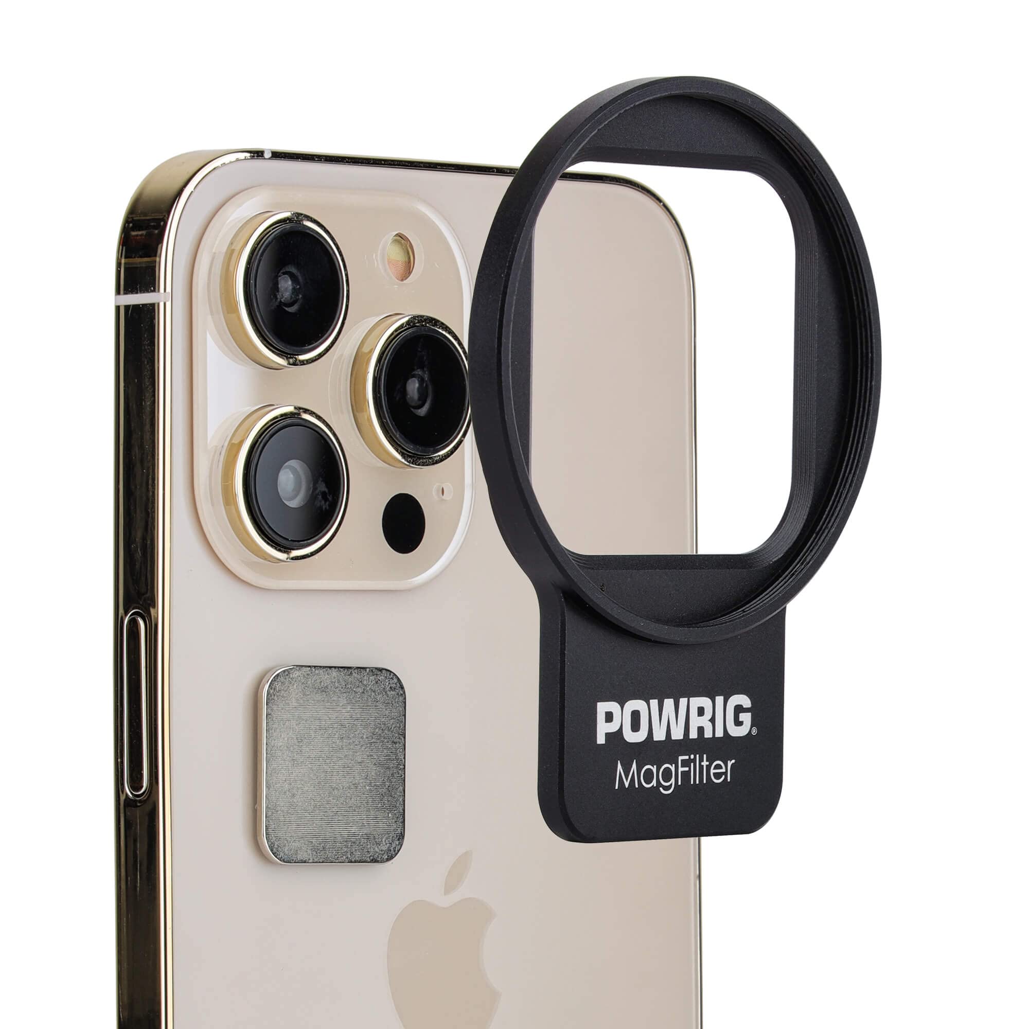 POWRIG 58mm Magnetic Camera Lens Filter Mount for iPhone 13/14 Pro Max - Minimalist Plastic Filter with UV Protection