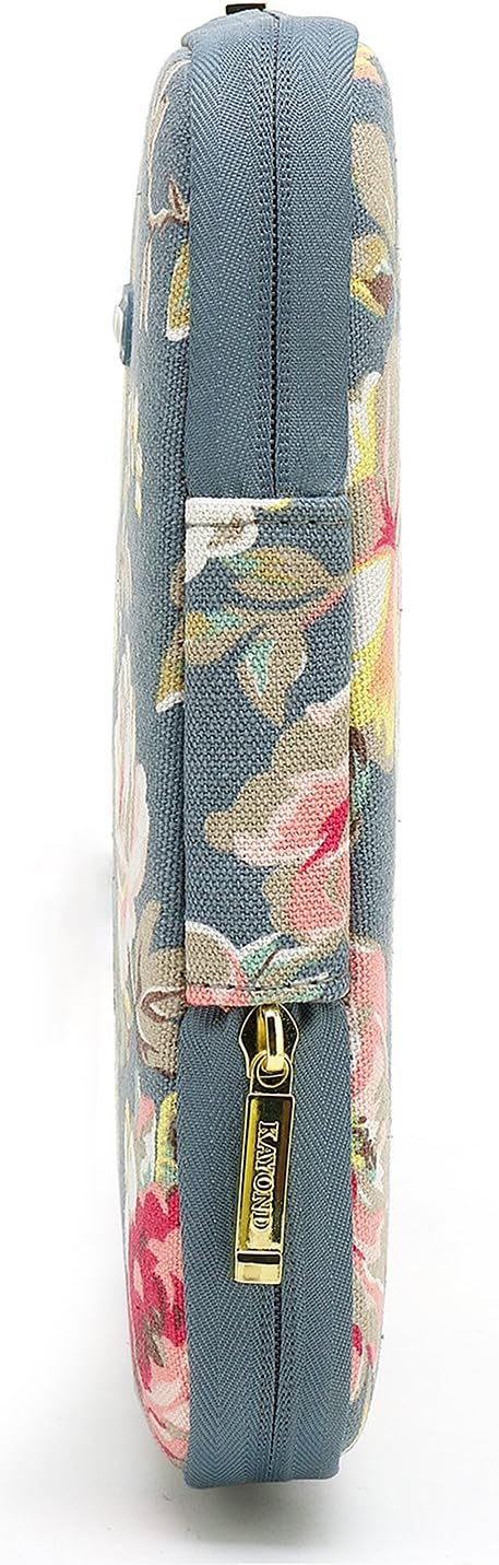 KAYOND blue water hyacinth Water-resistant 15 inch Canvas laptop sleeve case for 15 inch 15.6 inch laptop and macbook pro 15.4 (15-15.6 inch - Image 5