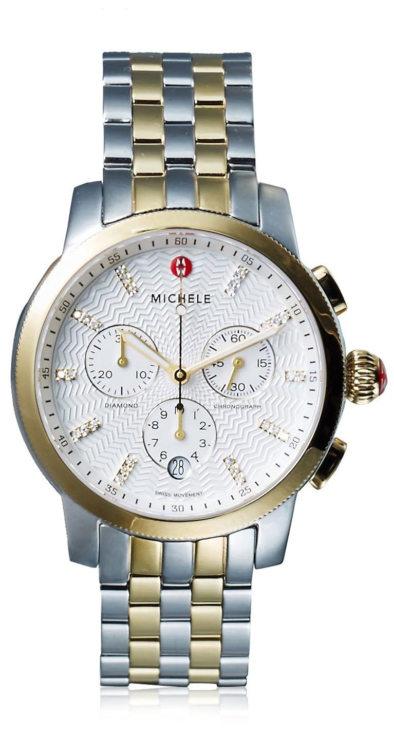 Amazon.com: MICHELE Women 'Uptown' Quartz Stainless Steel Watch, Color:Two  Silver-Toned (Model: MWW25A000002): Watches