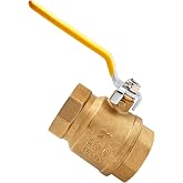 2" Full Port Brass Ball Valve &ndash; Lead-Free Brass Valve, Female Threaded NPT Connector, Max Pressure - 150 PSI WSP 600 PSI WOG - 2 inch, 1 Pack