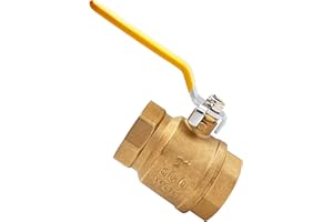 INRUWO 2" Full Port Brass Ball Valve – Lead-Free Brass Valve, Female Threaded NPT Connector, Max Pressure - 150 PSI WSP 600 PSI WOG - 2 inch, 1 Pack